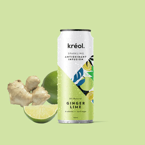 Kreol - Antioxidant Sparkling Ginger Lime 330 x12