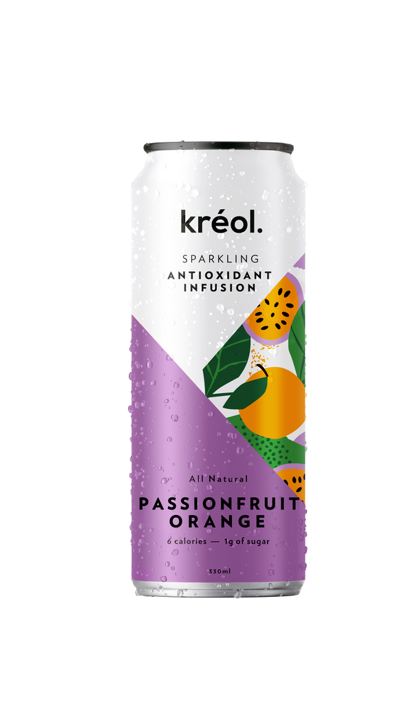 Kreol - Antioxidant Sparkling Passionfruit Orange 330ml x 12