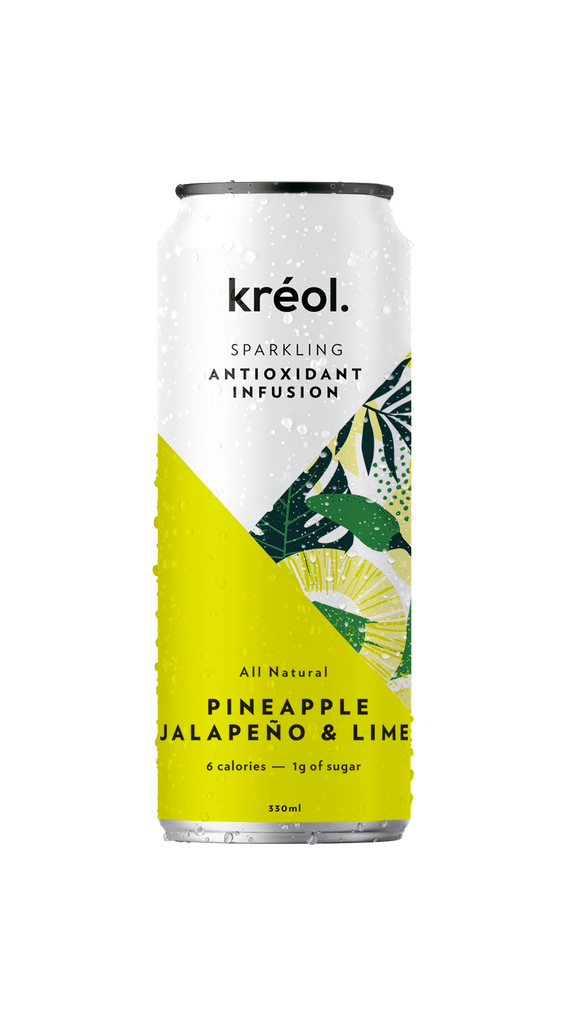 Kreol - Antioxidant Sparkling Pineapple, Jalapeno & Lime 330ml x 12